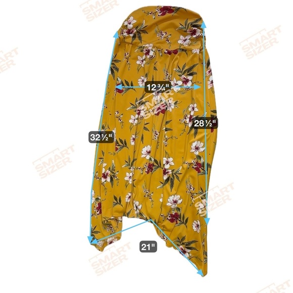 Apt. 9 Yellow Floral Midi Skirt - Picture 4 of 6